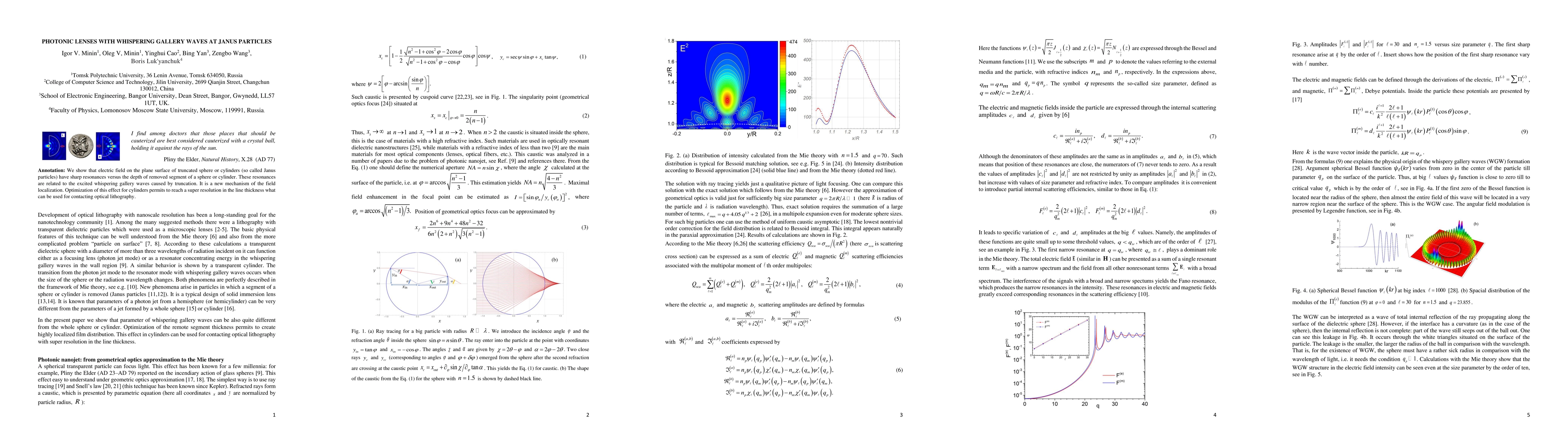 Thumbnail for Photonic Lenses with Whispering Gallery Waves at Janus Particles