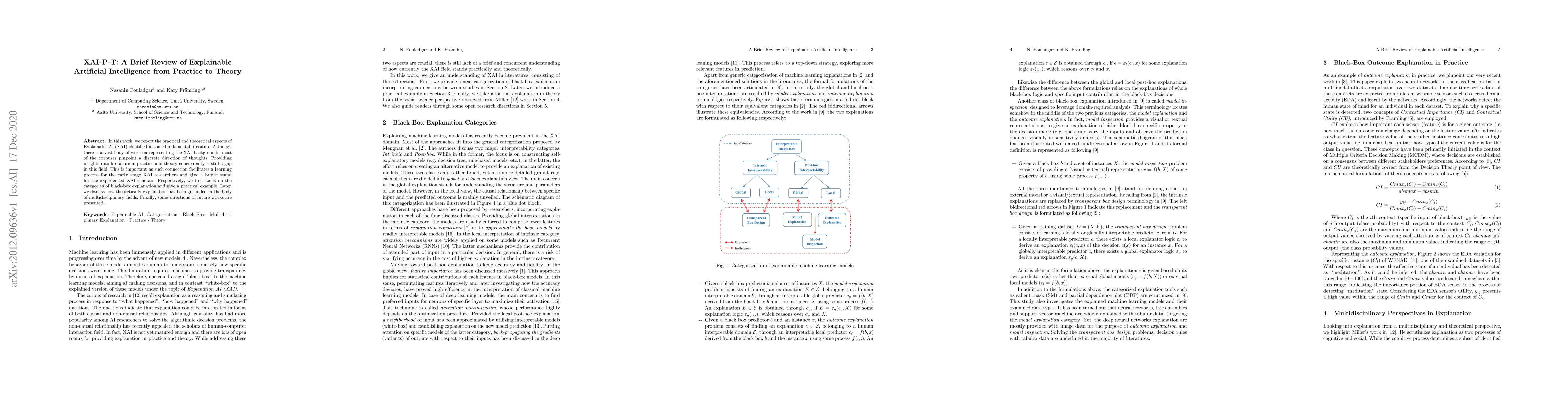 Thumbnail for XAI-P-T: A Brief Review of Explainable Artificial Intelligence from
  Practice to Theory