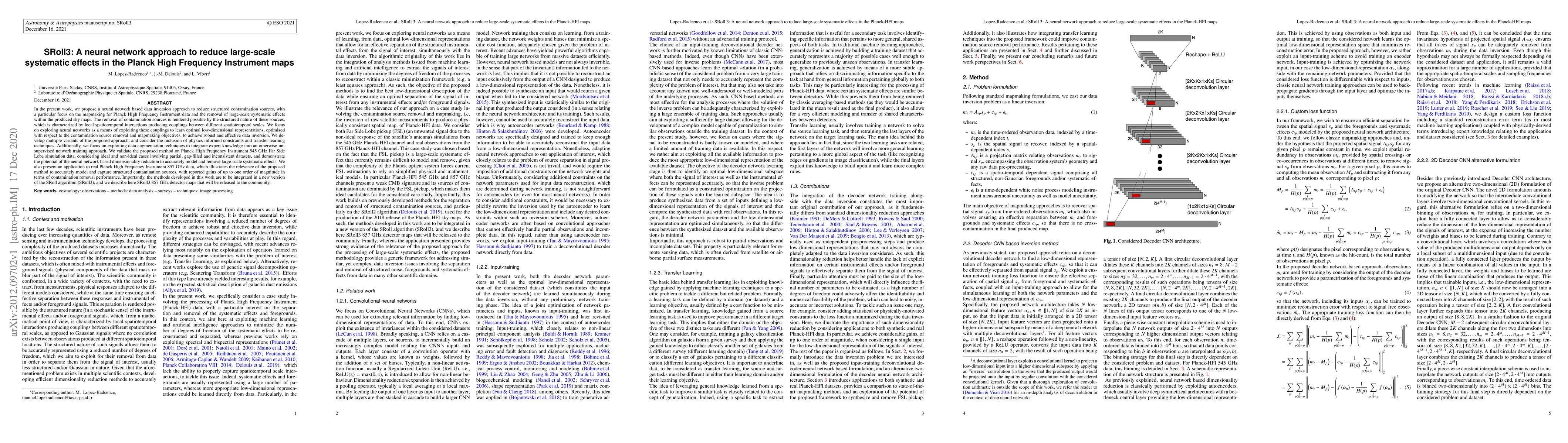 Thumbnail for SRoll3: A neural network approach to reduce large-scale systematic
  effects in the Planck High Frequency Instrument maps