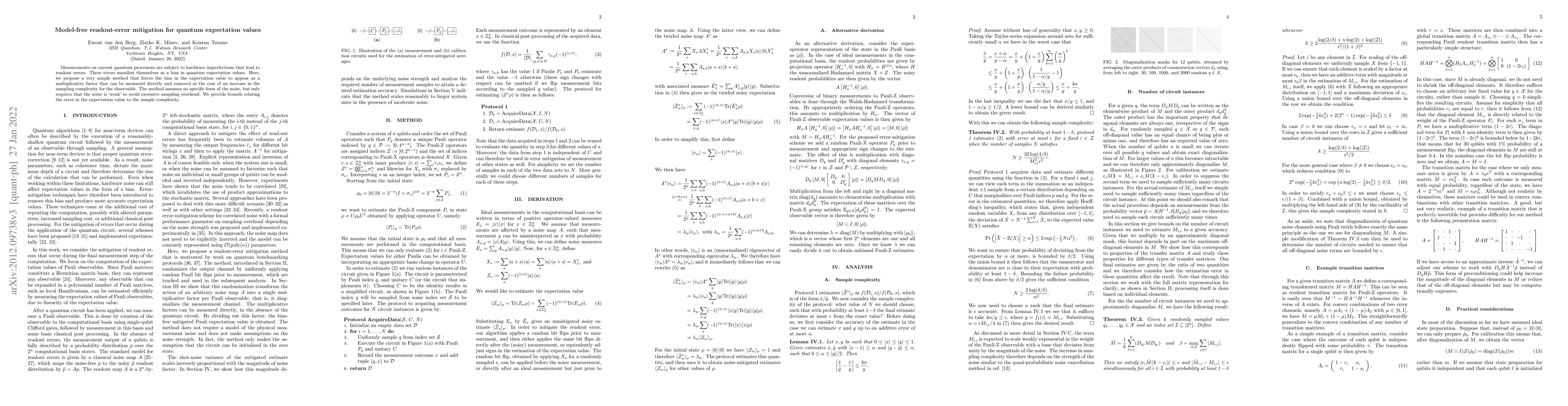 Thumbnail for Model-free readout-error mitigation for quantum expectation values