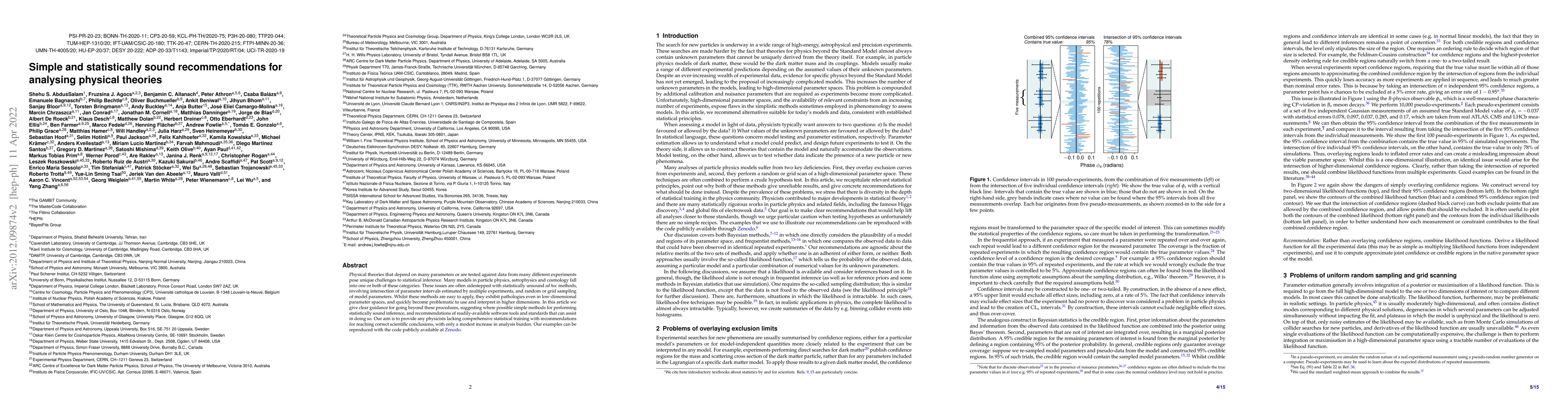 Thumbnail for Simple and statistically sound recommendations for analysing physical
  theories