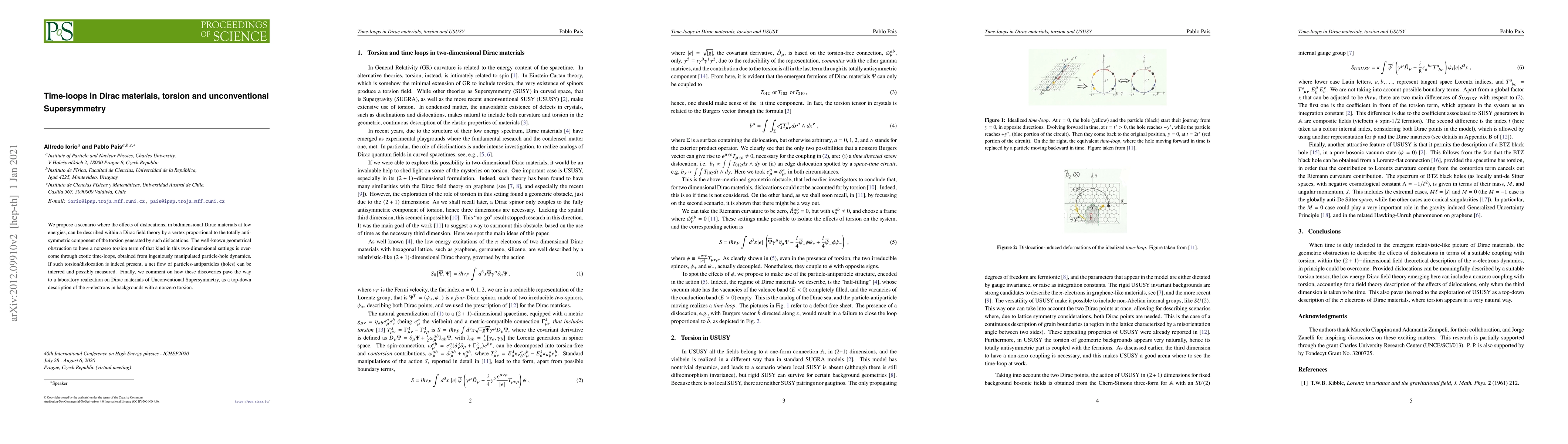 Thumbnail for Time-loops in Dirac materials, torsion and unconventional Supersymmetry