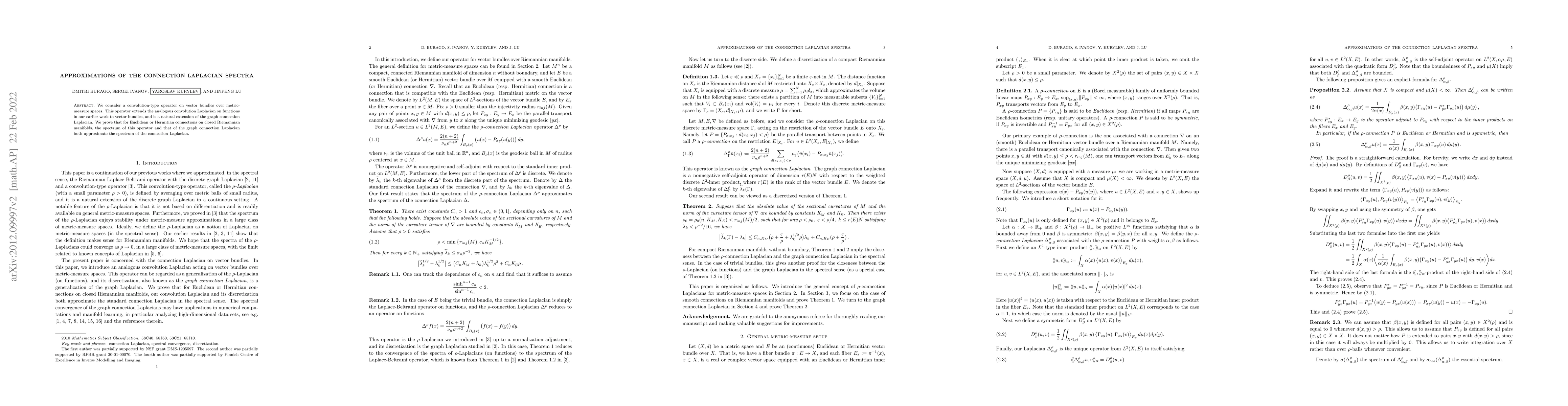 Thumbnail for Approximations of the connection Laplacian spectra