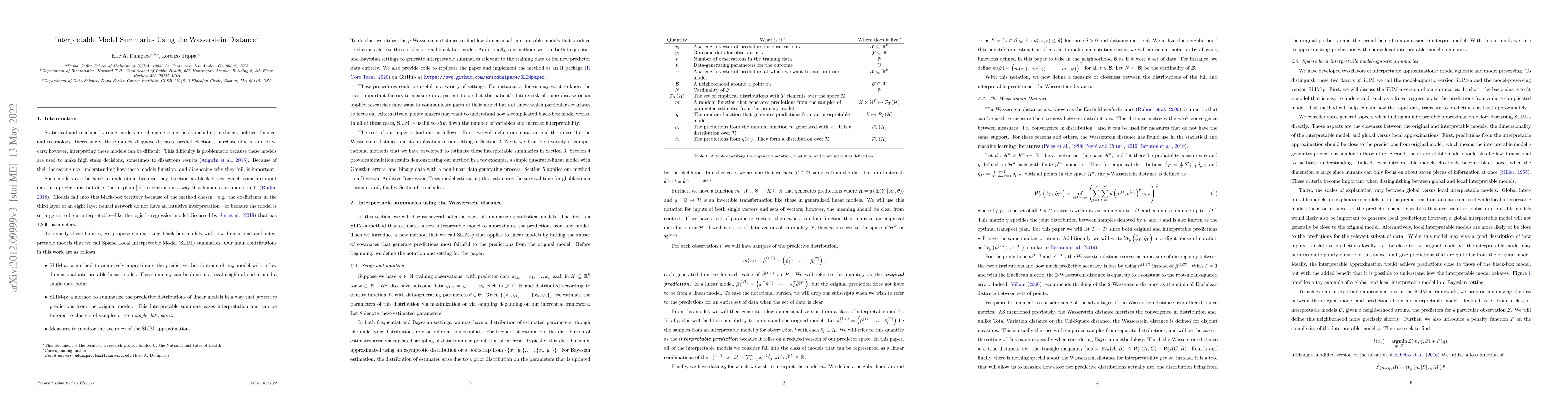 Thumbnail for Interpretable Model Summaries Using the Wasserstein Distance