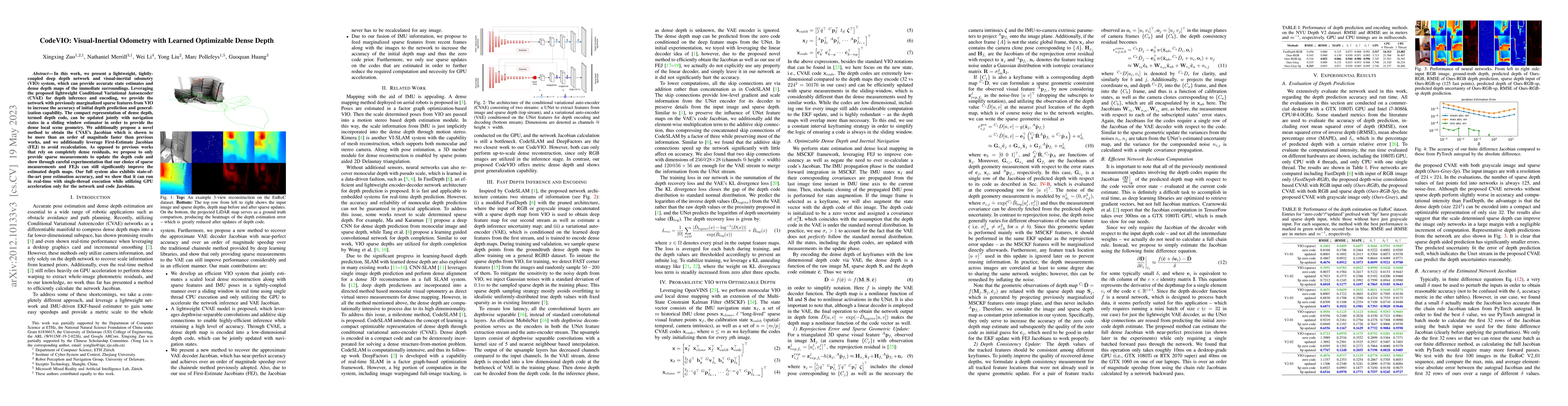 Thumbnail for CodeVIO: Visual-Inertial Odometry with Learned Optimizable Dense Depth