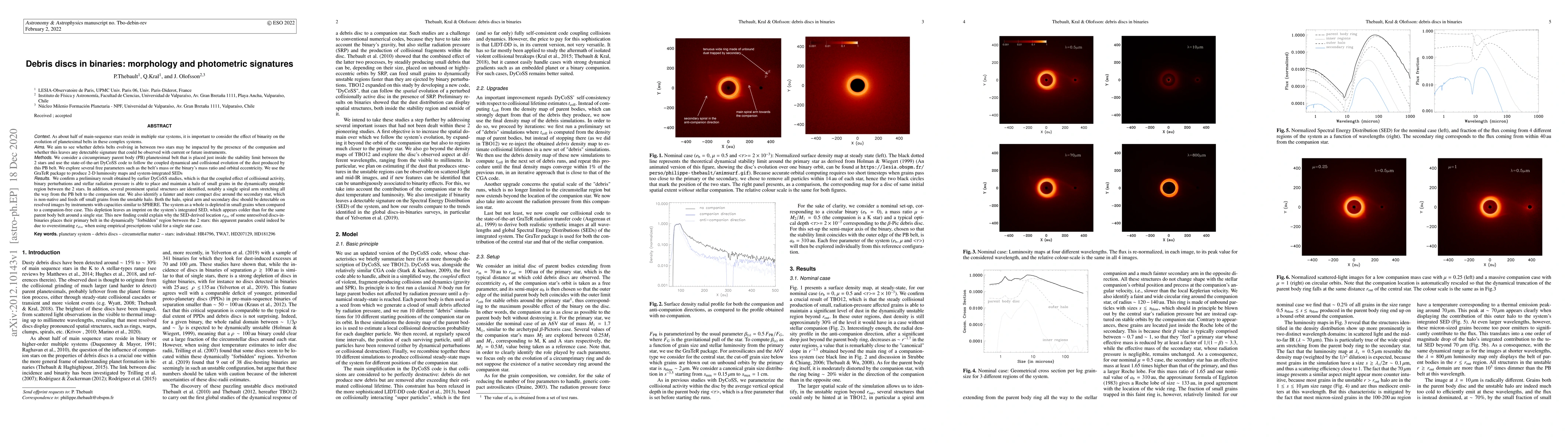 Thumbnail for Debris discs in binaries: morphology and photometric signatures