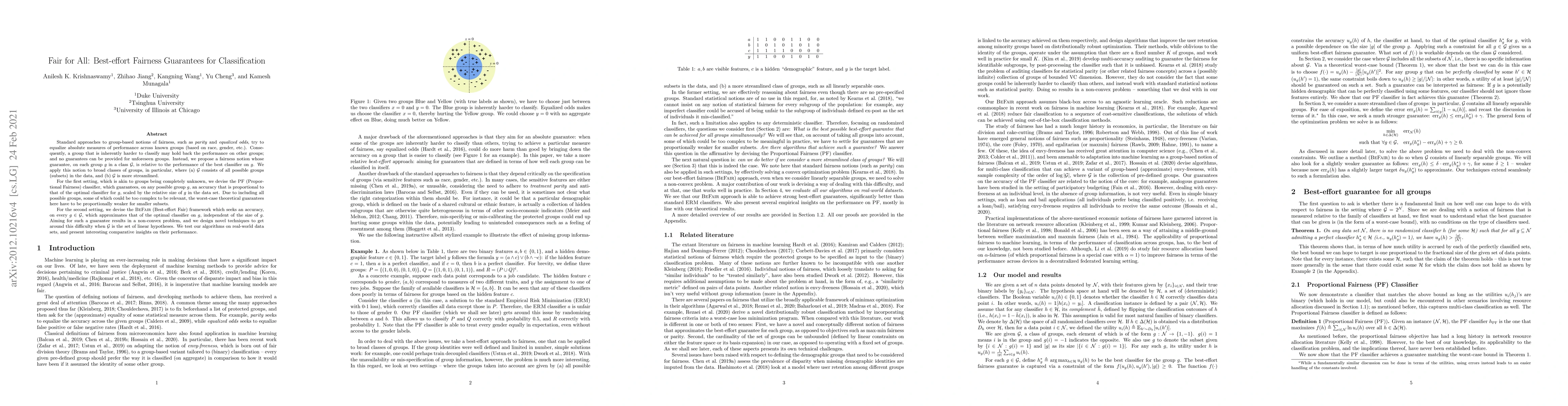 Thumbnail for Fair for All: Best-effort Fairness Guarantees for Classification