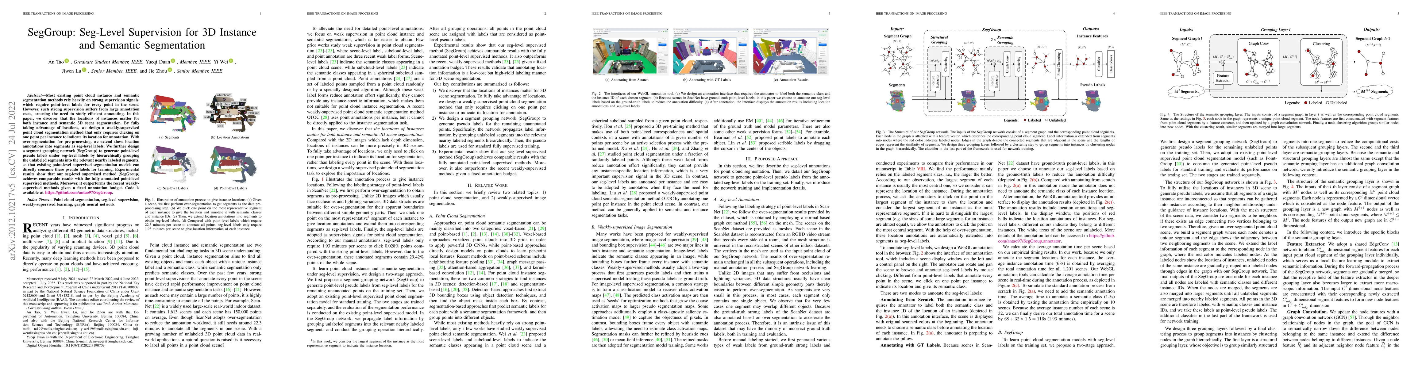 Thumbnail for SegGroup: Seg-Level Supervision for 3D Instance and Semantic
  Segmentation