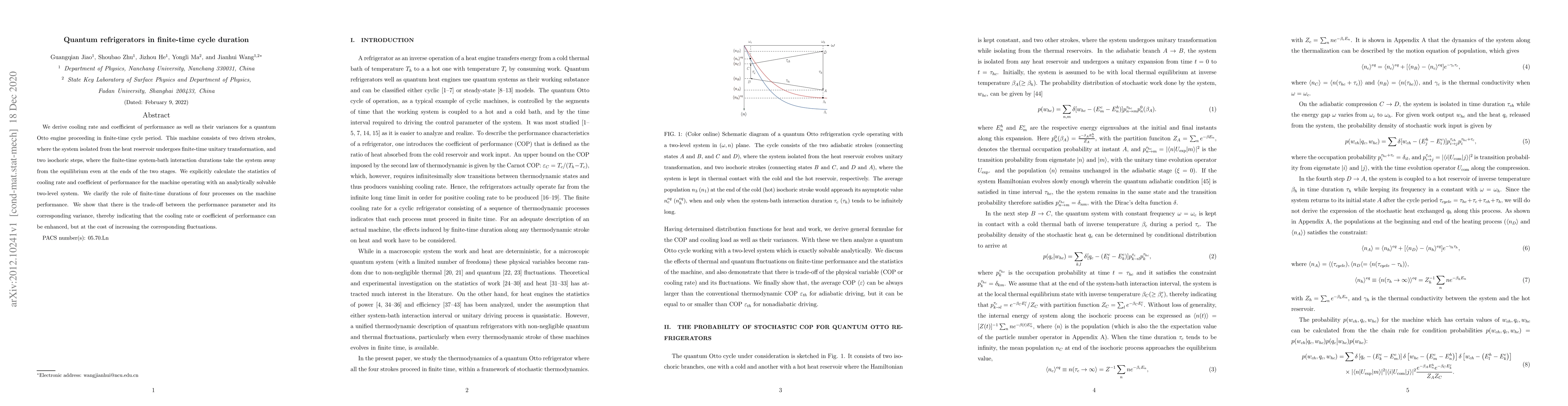 Thumbnail for Quantum refrigerators in finite-time cycle duration