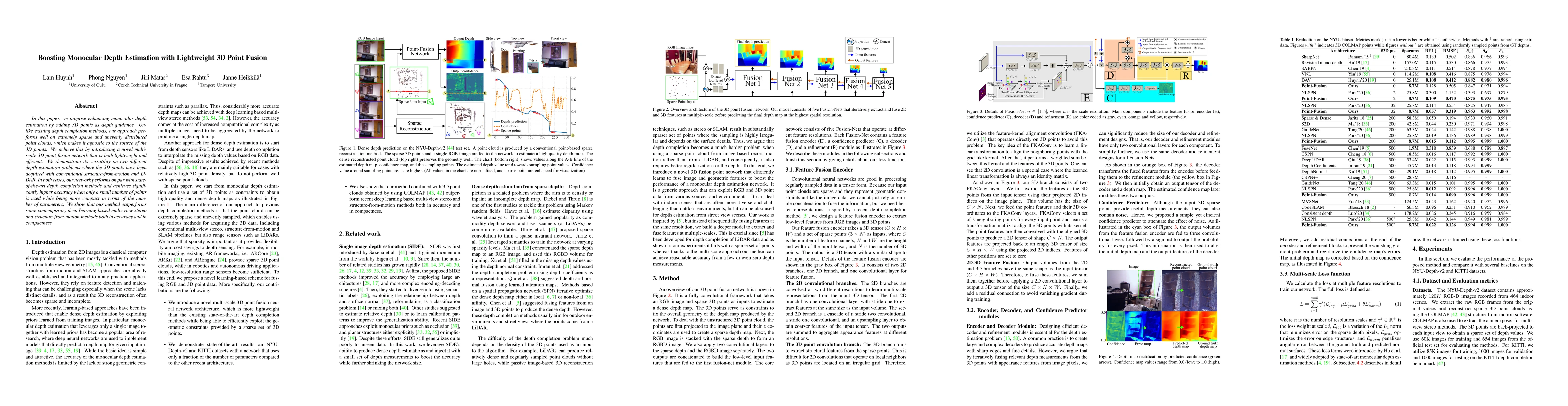 Thumbnail for Boosting Monocular Depth Estimation with Lightweight 3D Point Fusion
