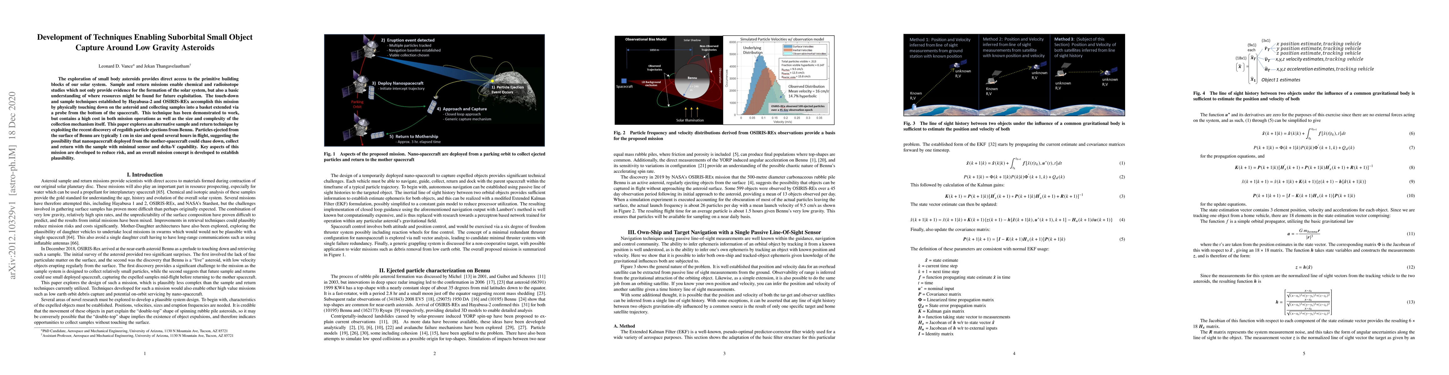 Thumbnail for Development of Techniques Enabling Suborbital Small Object Capture
  Around Low Gravity Asteroids