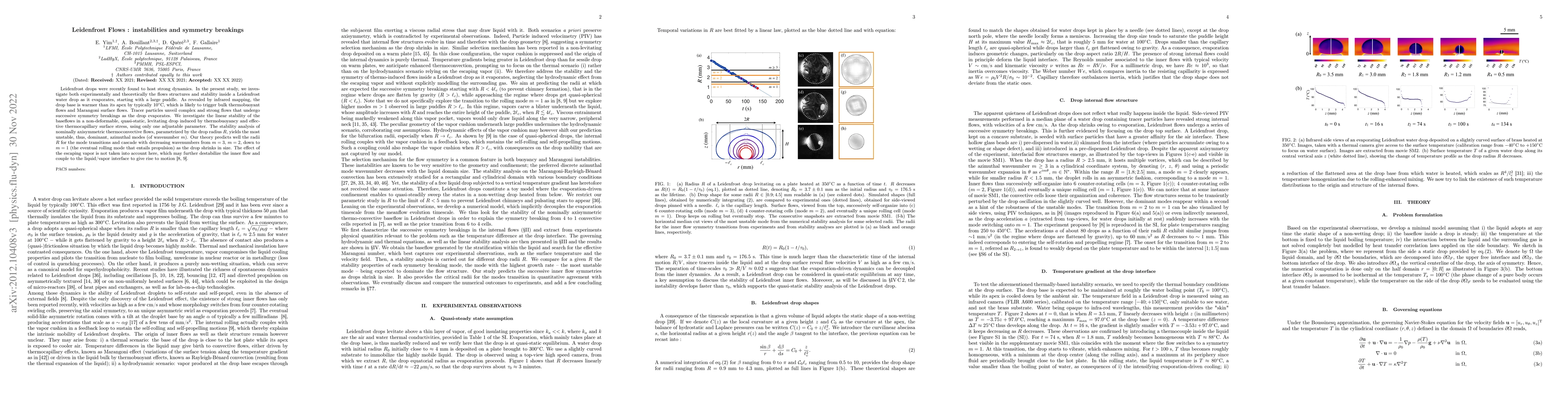 Thumbnail for Leidenfrost flows: instabilities and symmetry breakings