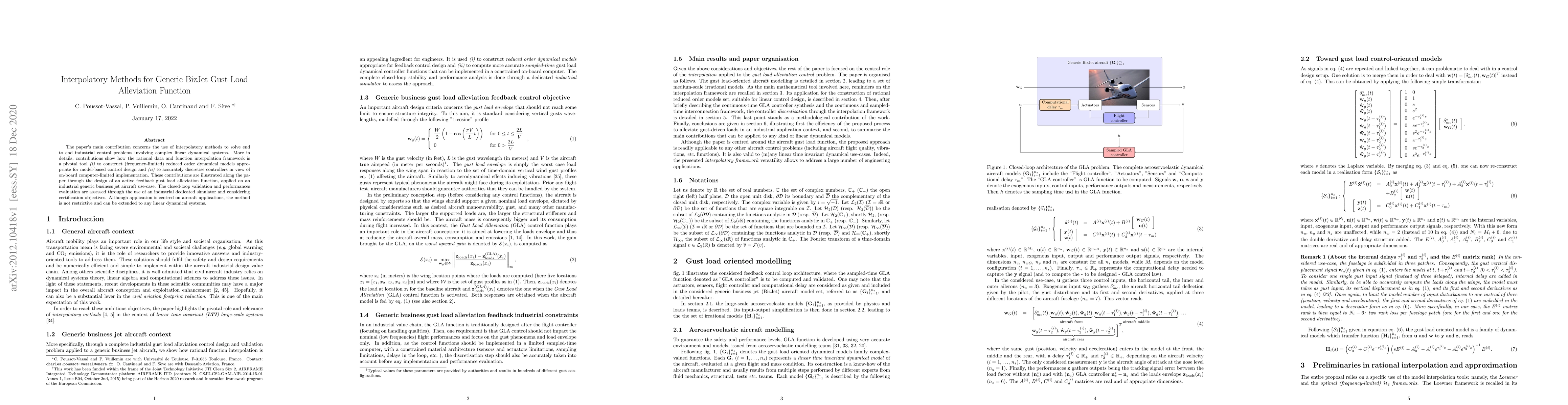 Thumbnail for Interpolatory Methods for Generic BizJet Gust Load Alleviation Function
