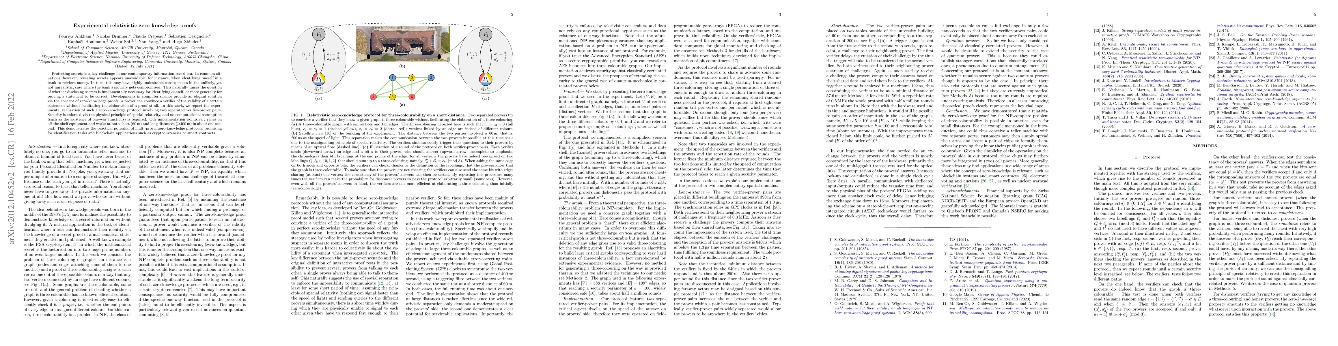 Thumbnail for Experimental relativistic zero-knowledge proofs