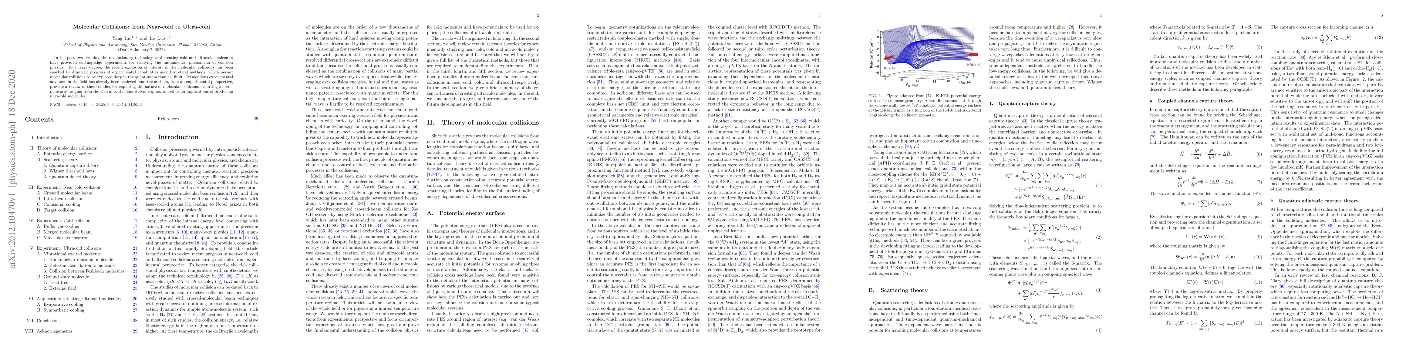 Thumbnail for Molecular Collisions: from Near-cold to Ultra-cold