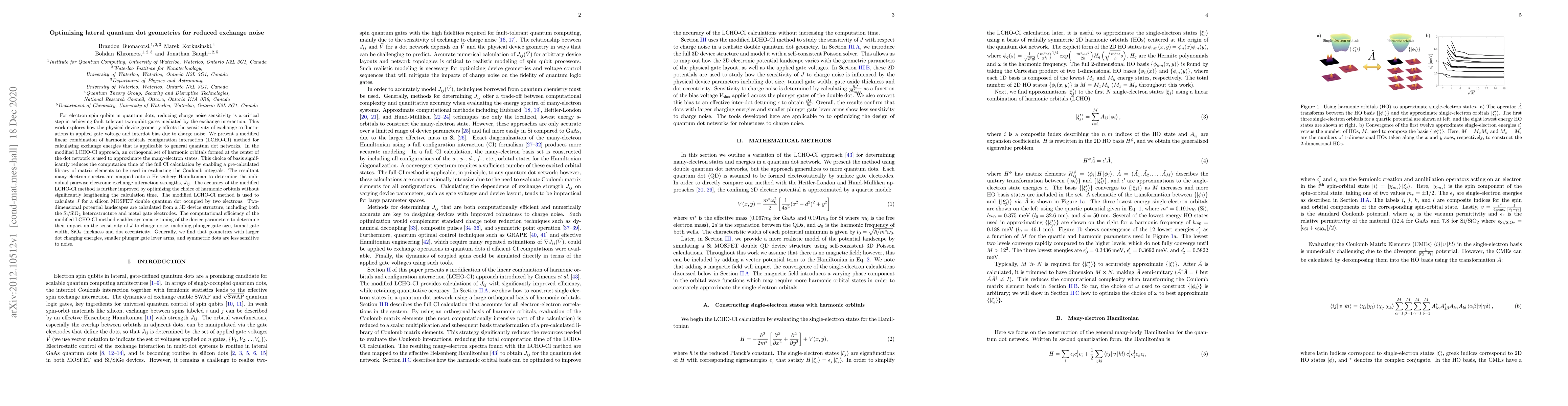 Thumbnail for Optimizing lateral quantum dot geometries for reduced exchange noise