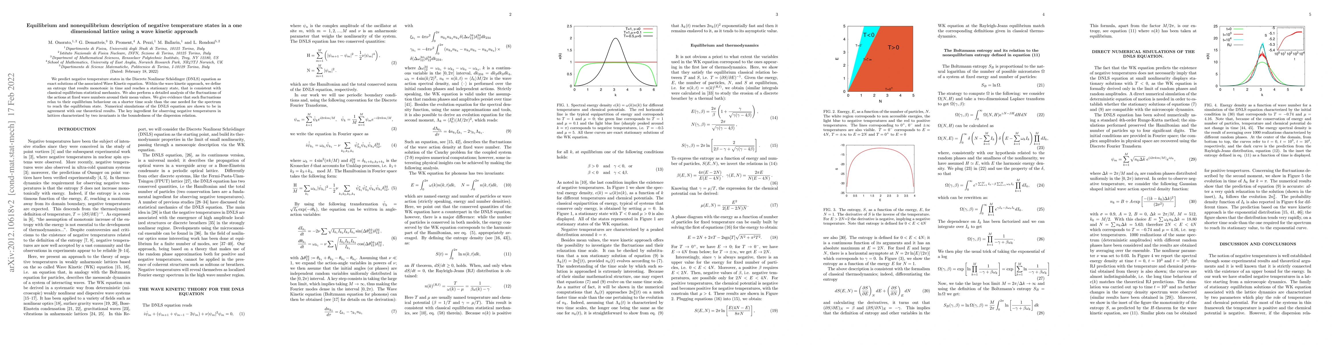 Thumbnail for Negative temperature states as exact equilibrium solutions of the Wave
  Kinetic equation for one dimensional lattices