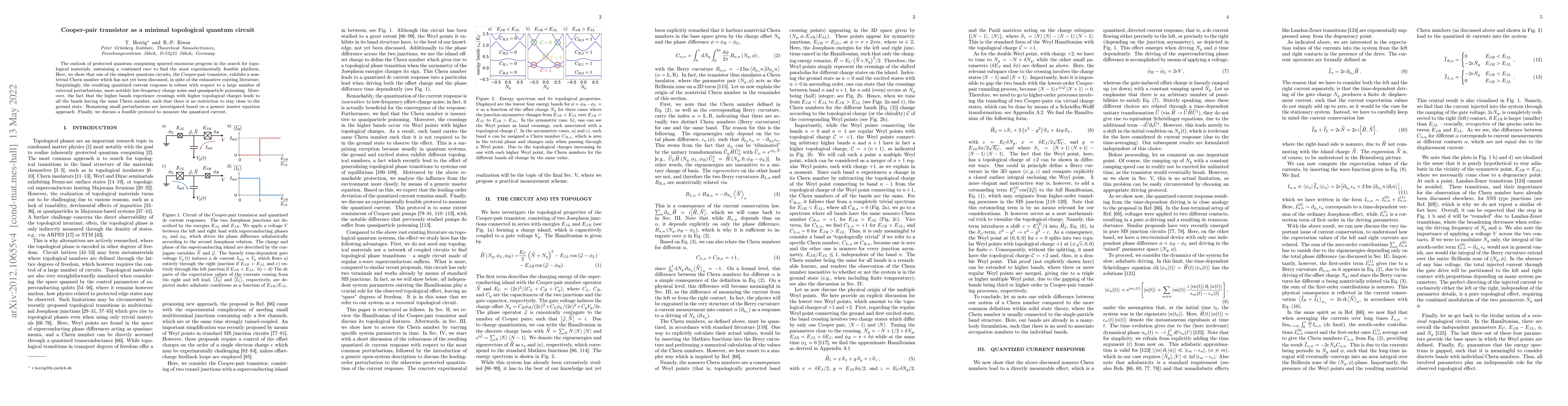 Thumbnail for Cooper-pair transistor as a minimal topological quantum circuit