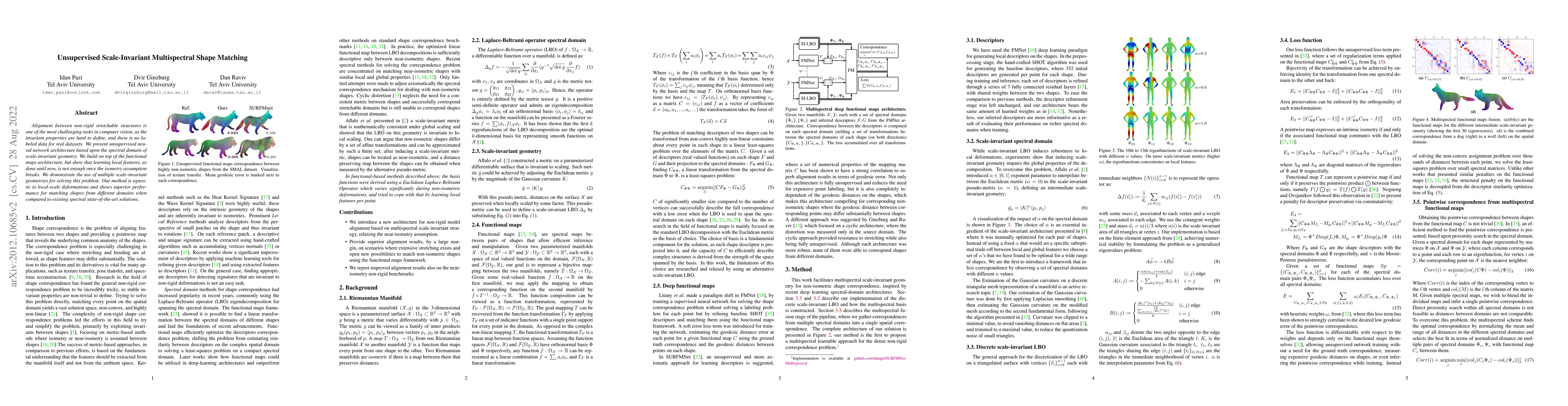 Thumbnail for Unsupervised Scale-Invariant Multispectral Shape Matching