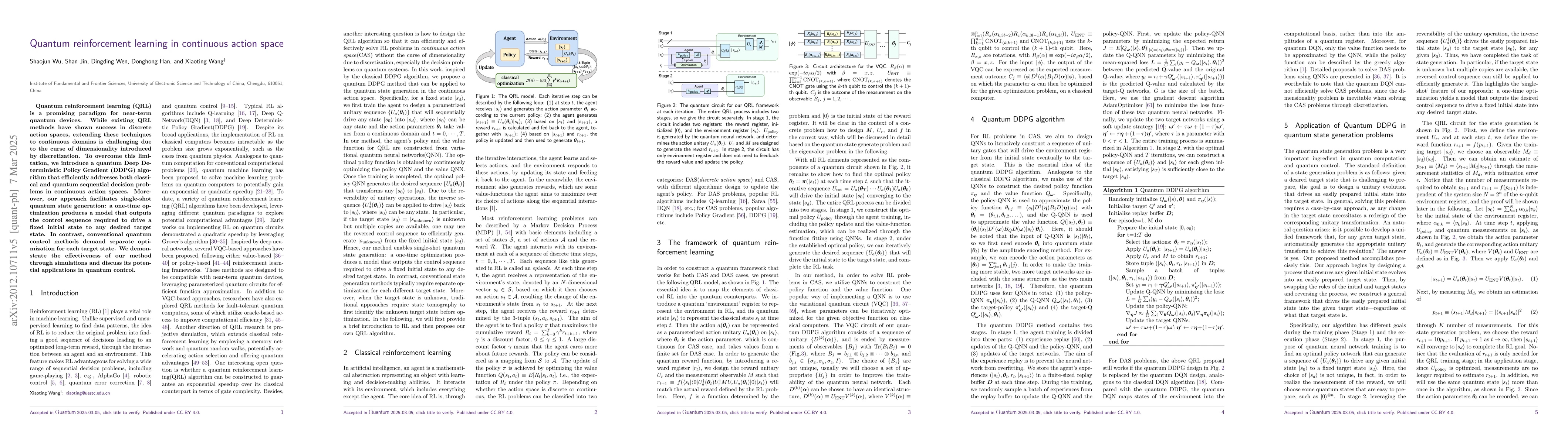 Thumbnail for Quantum reinforcement learning in continuous action space