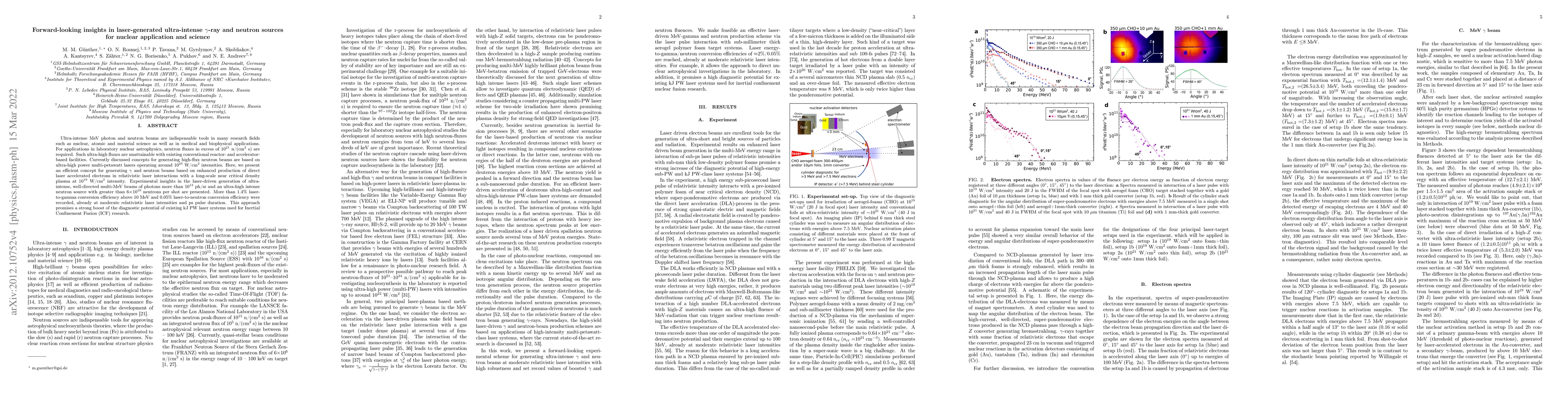 Thumbnail for New insights in laser-generated ultra-intense gamma-ray and neutron
  sources for nuclear applications and science