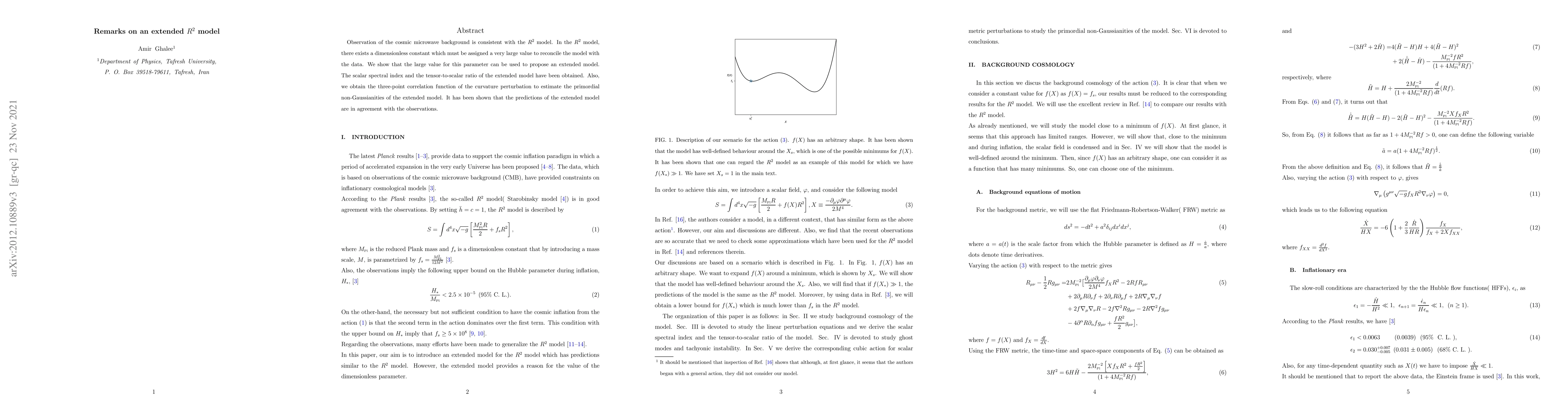 Thumbnail for Remarks on an extended $R^2$ model