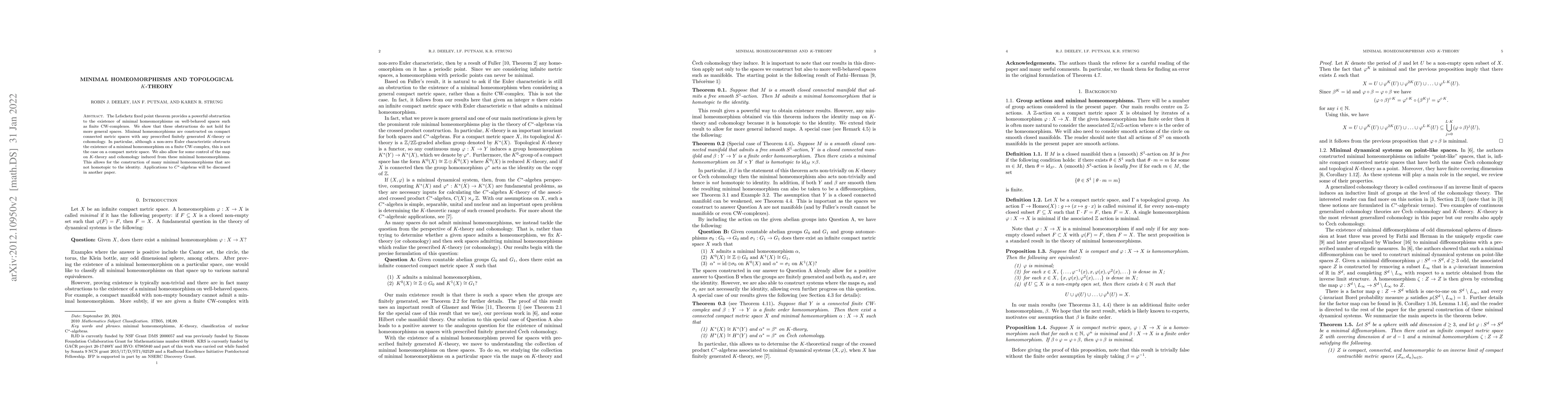 Thumbnail for Minimal homeomorphisms and topological $K$-theory