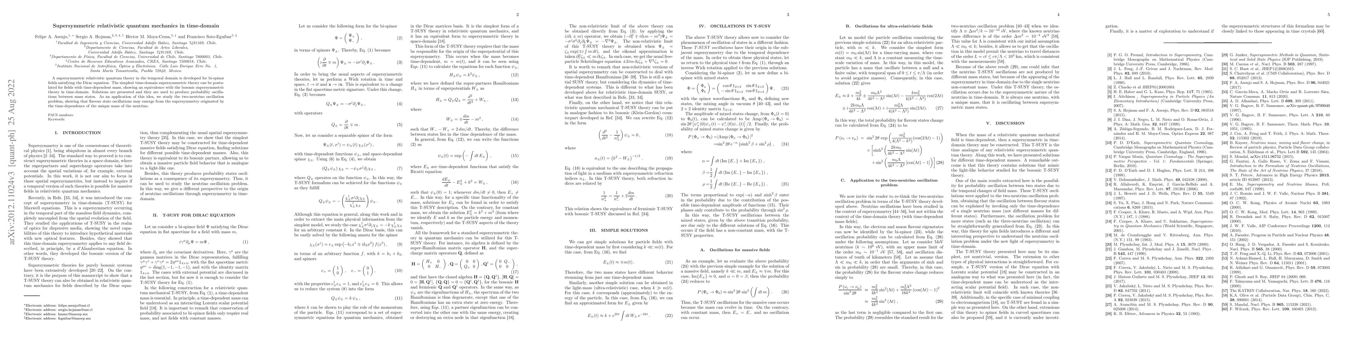 Thumbnail for Supersymmetric relativistic quantum mechanics in time-domain