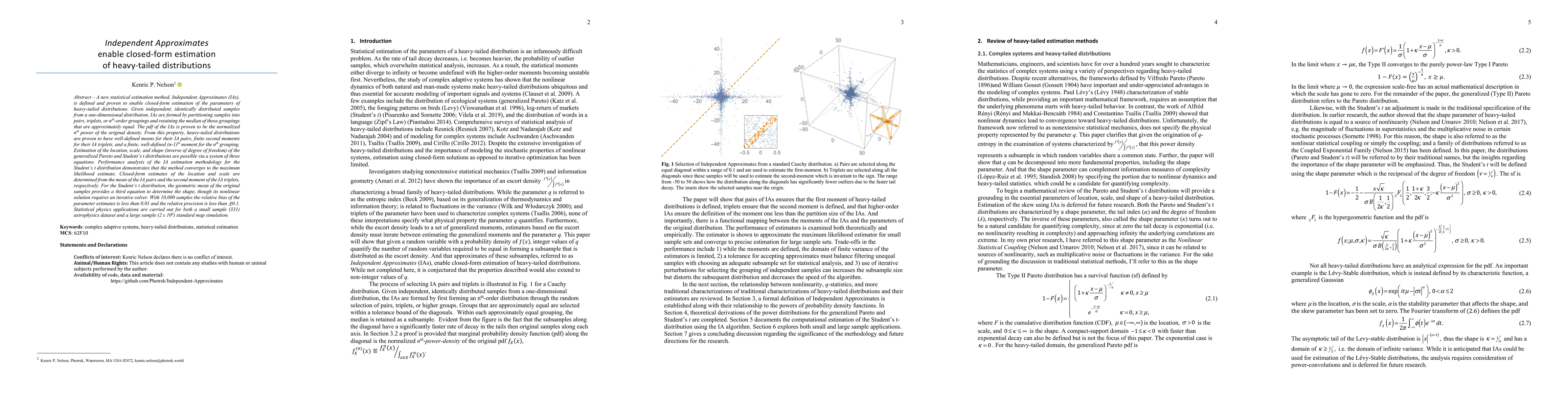 Thumbnail for Independent Approximates enable closed-form estimation of heavy-tailed
  distributions