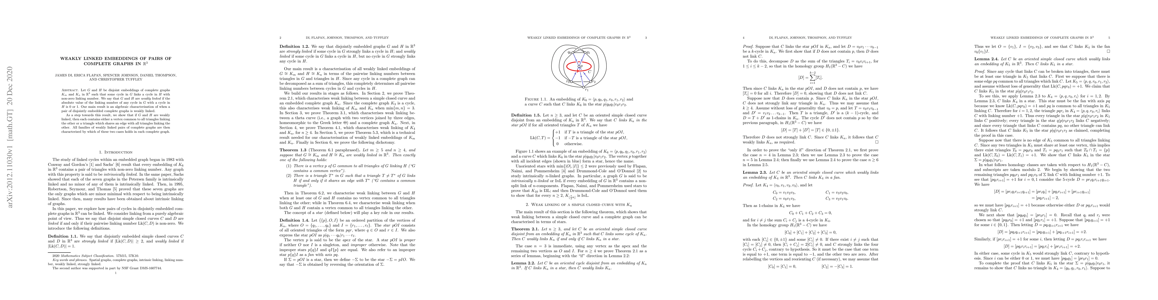 Thumbnail for Weakly linked embeddings of pairs of complete graphs in $\mathbb{R}^3$