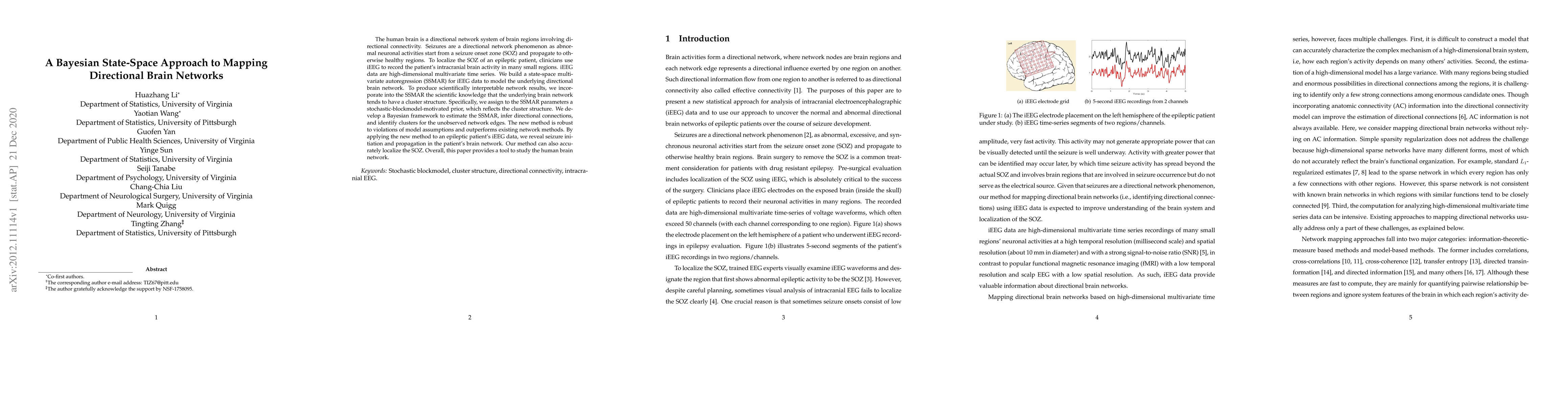 Thumbnail for A Bayesian State-Space Approach to Mapping Directional Brain Networks