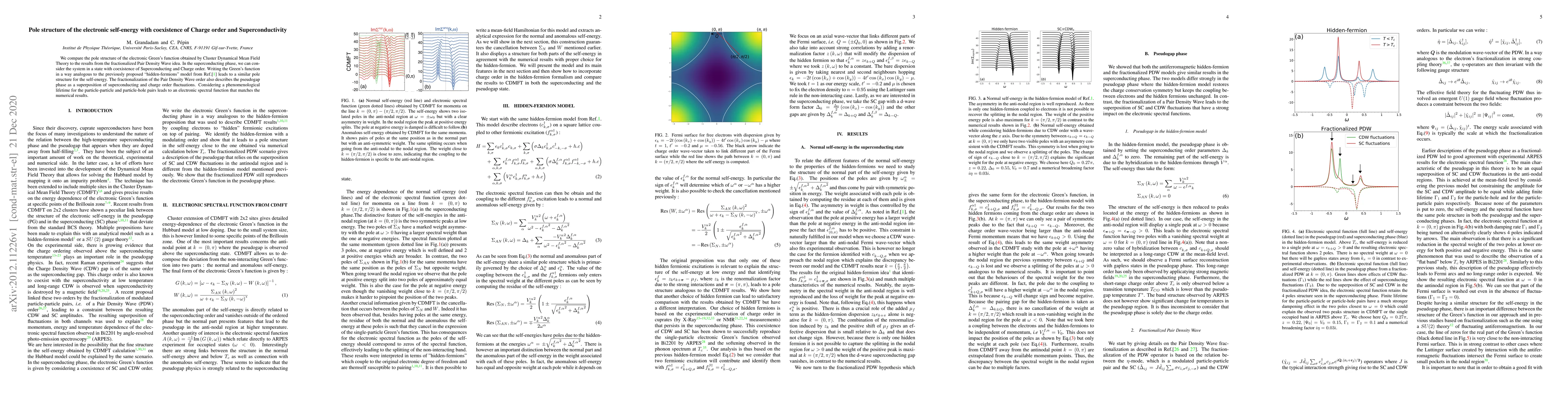 Thumbnail for Pole structure of the electronic self-energy with coexistence of Charge
  order and Superconductivity