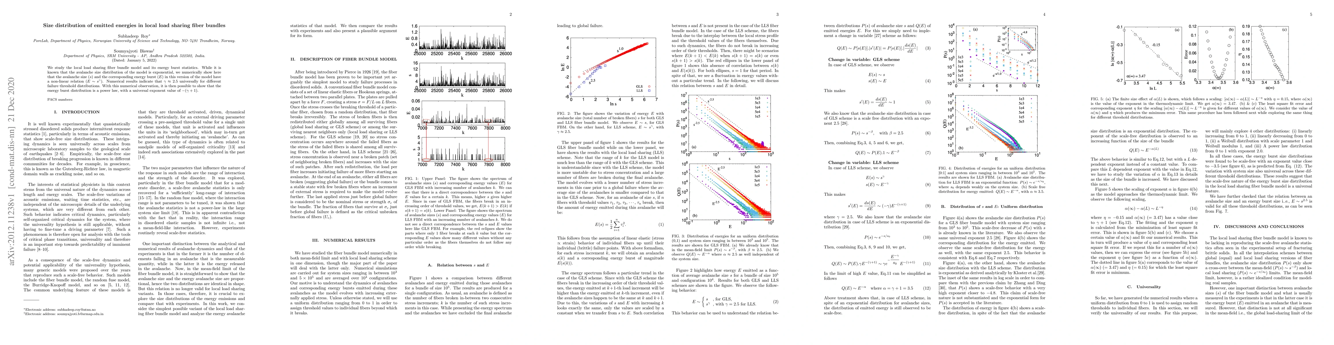 Thumbnail for Size distribution of emitted energies in local load sharing fiber
  bundles