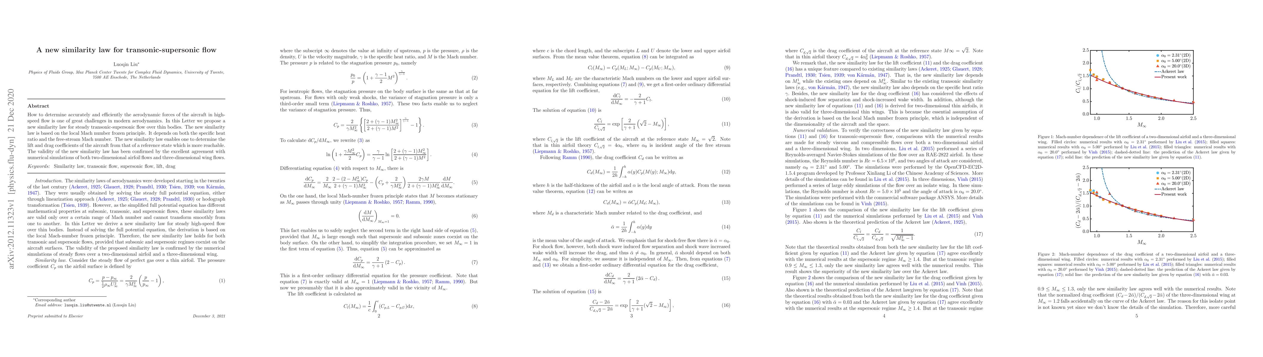 Thumbnail for A new similarity law for transonic-supersonic flow