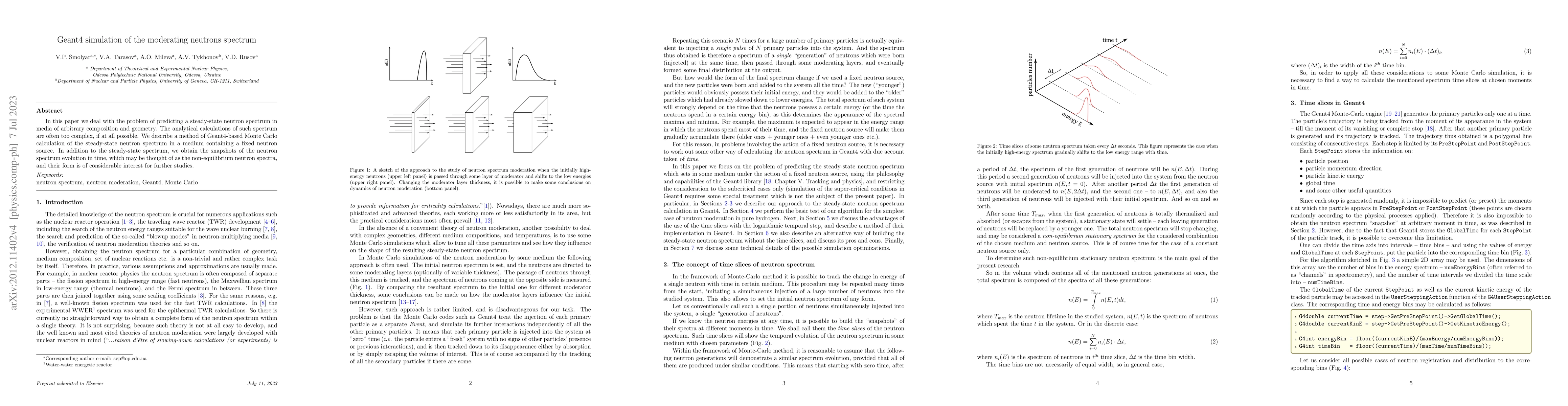 Thumbnail for Geant4 simulation of the moderating neutrons spectrum