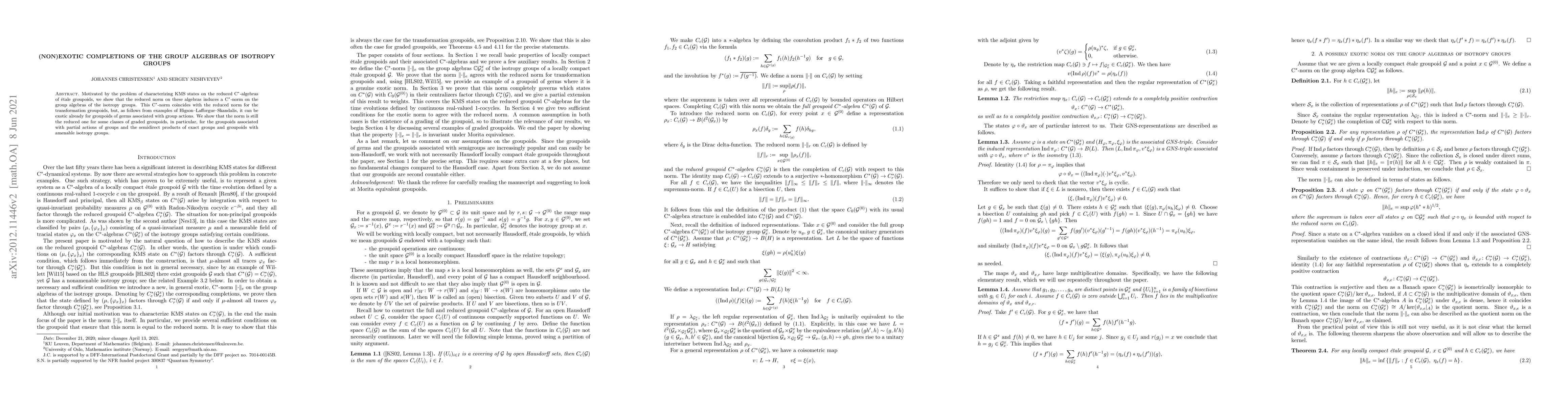 Thumbnail for (Non)exotic completions of the group algebras of isotropy groups