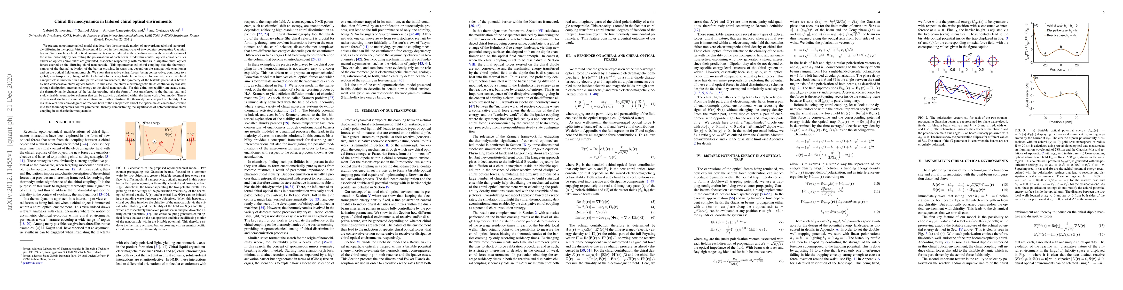 Thumbnail for Chiral thermodynamics in tailored chiral optical environments
