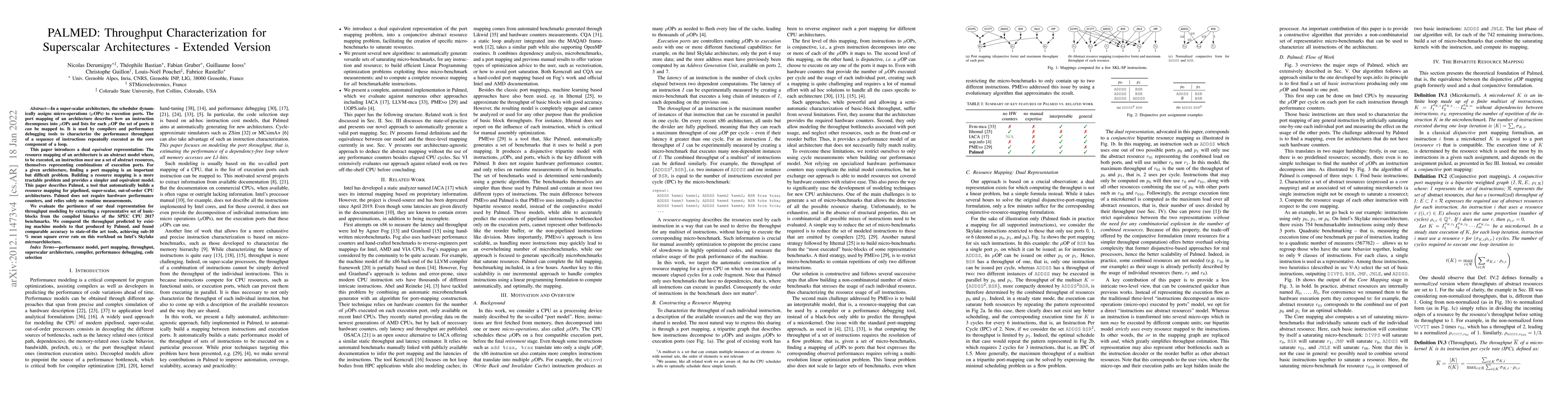 Thumbnail for PALMED: Throughput Characterization for Superscalar Architectures --
  Extended Version