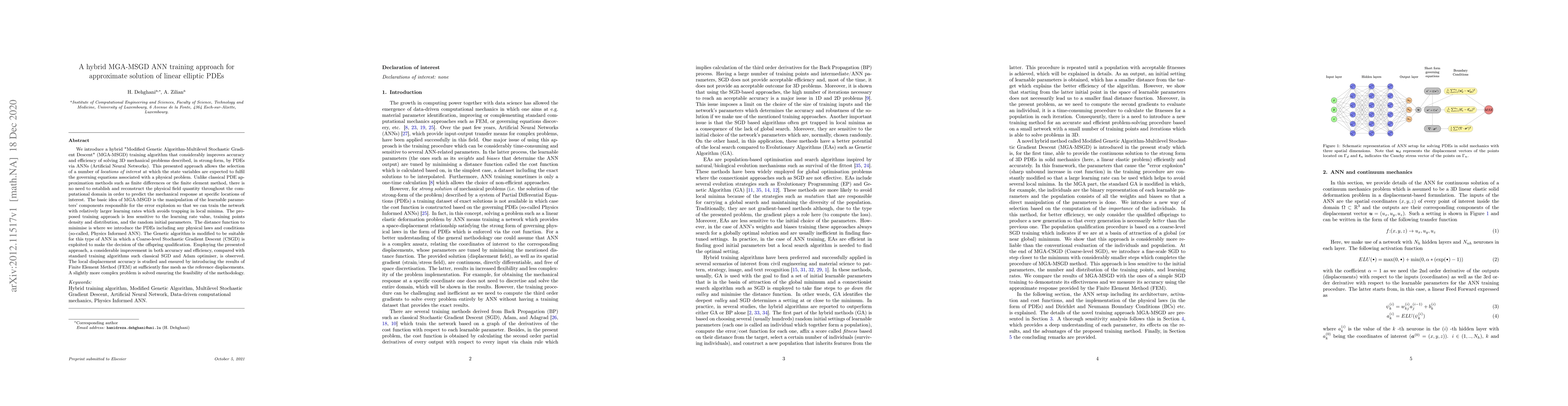 Thumbnail for A hybrid MGA-MSGD ANN training approach for approximate solution of
  linear elliptic PDEs