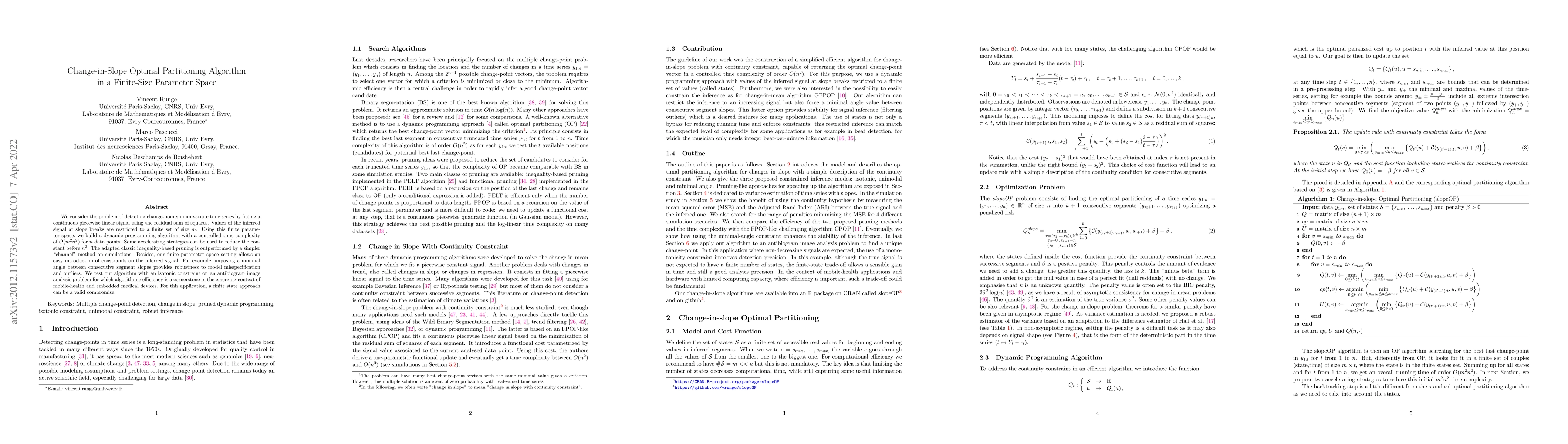 Thumbnail for Change-in-Slope Optimal Partitioning Algorithm in a Finite-Size
  Parameter Space