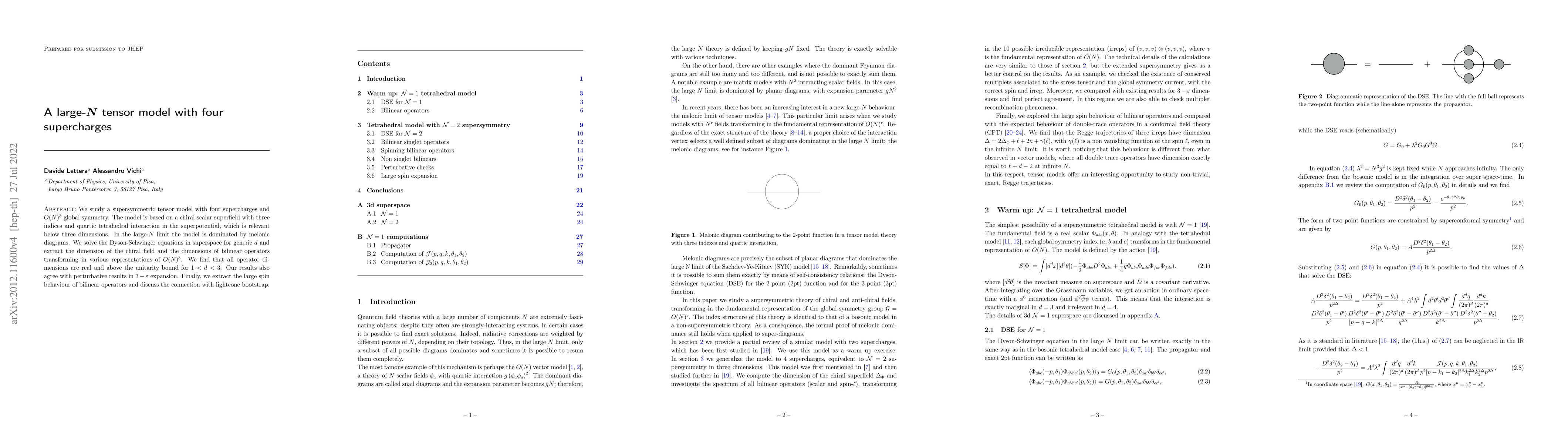 Thumbnail for A large-$N$ tensor model with four supercharges