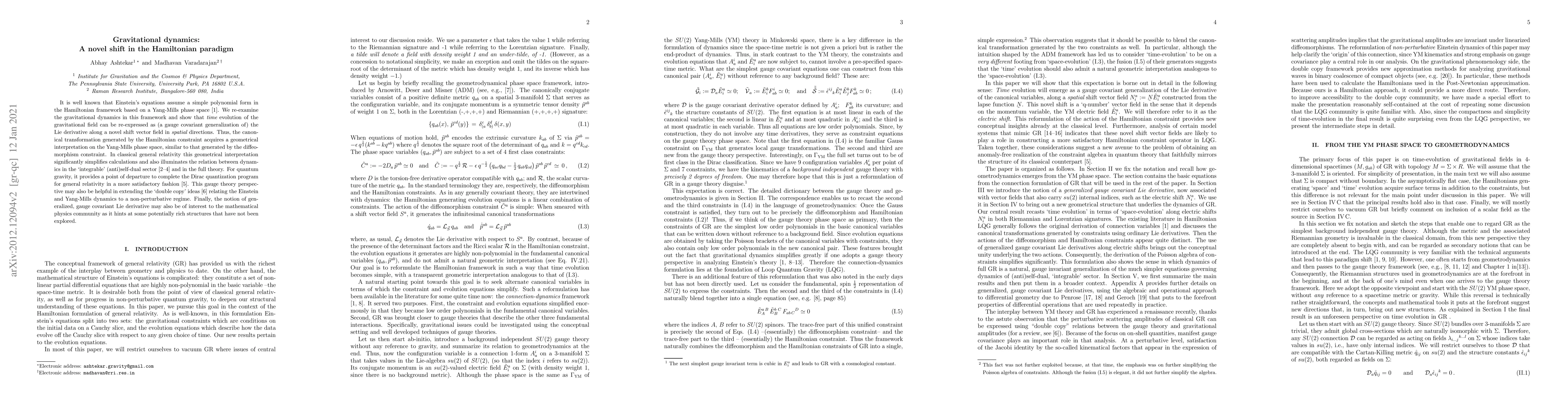 Thumbnail for Gravitational dynamics: A novel shift in the Hamiltonian paradigm