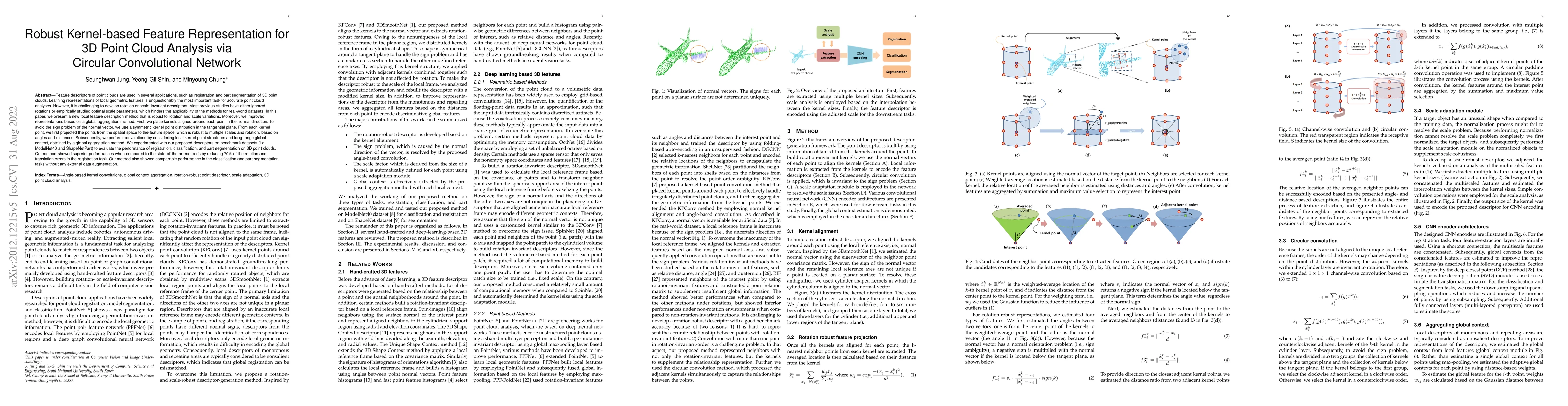 Thumbnail for Robust Kernel-based Feature Representation for 3D Point Cloud Analysis
  via Circular Convolutional Network