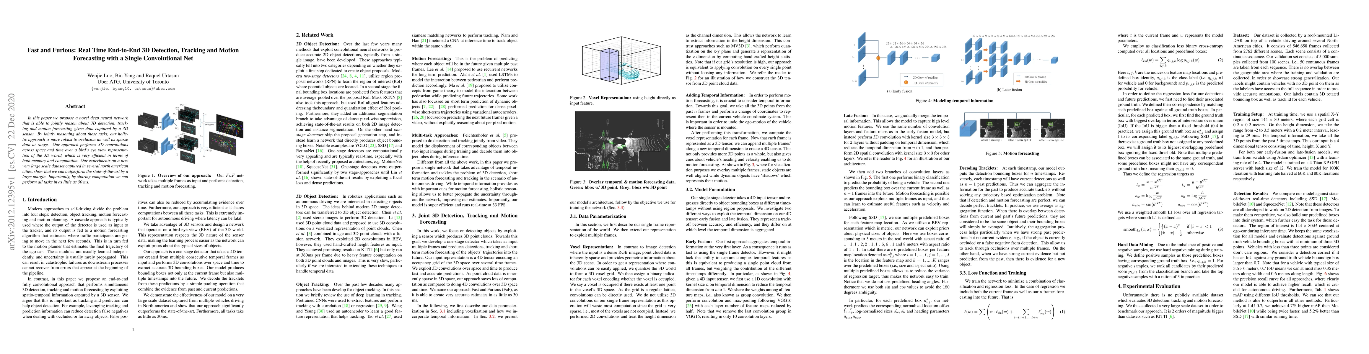 Thumbnail for Fast and Furious: Real Time End-to-End 3D Detection, Tracking and Motion
  Forecasting with a Single Convolutional Net