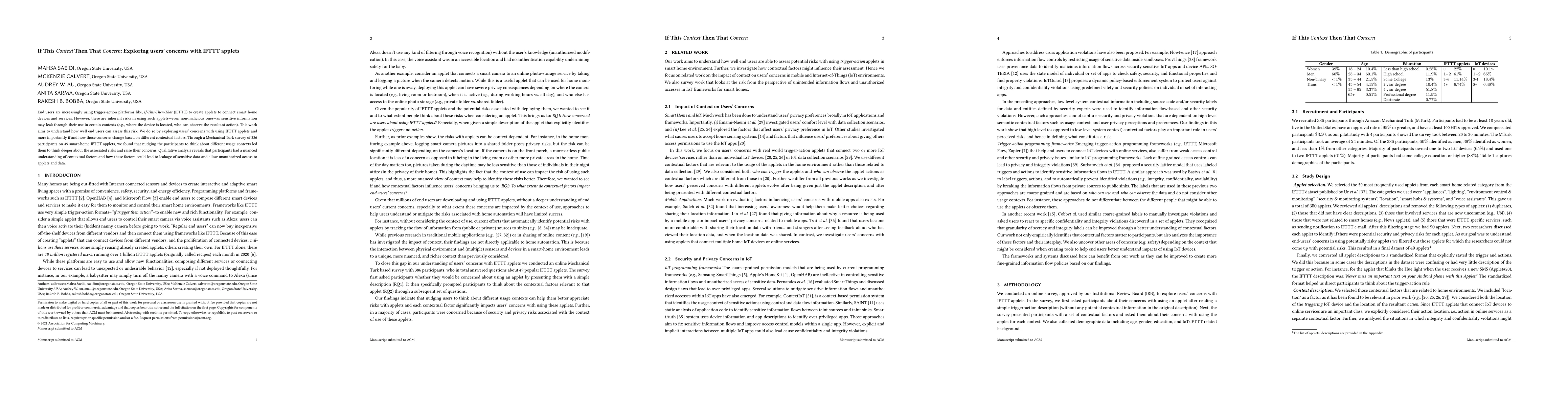 Thumbnail for If This Context Then That Concern: Exploring users' concerns with IFTTT
  applets
