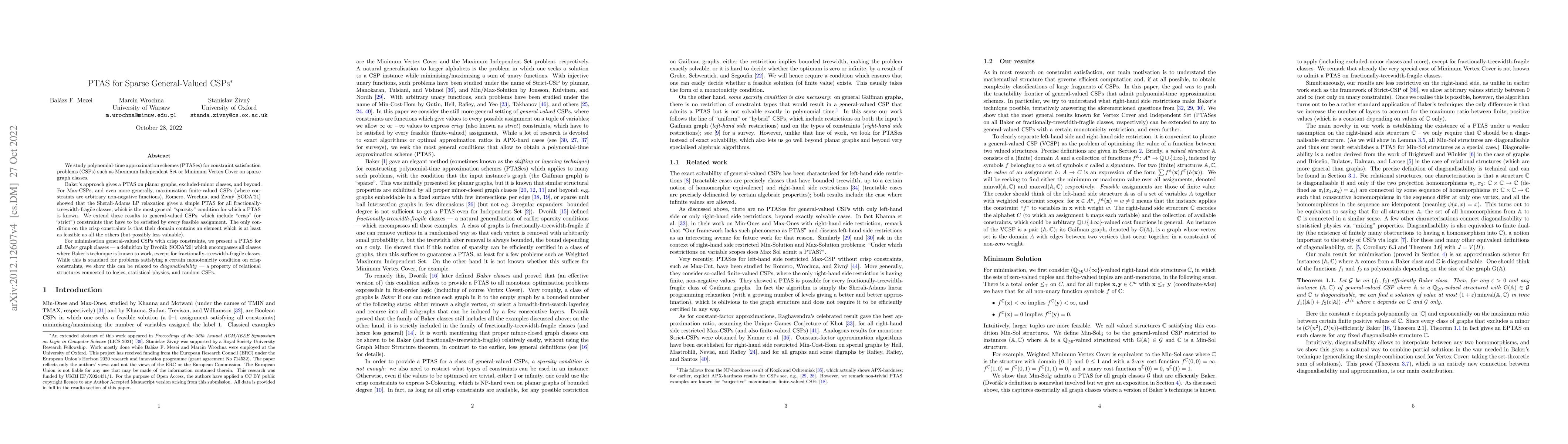 Thumbnail for PTAS for Sparse General-Valued CSPs