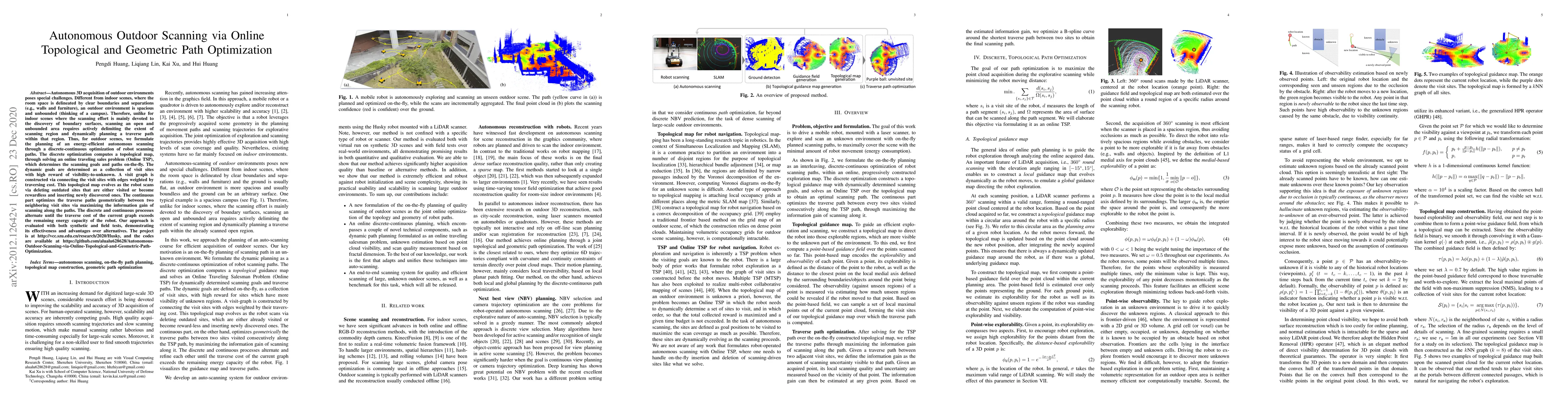 Thumbnail for Autonomous Outdoor Scanning via Online Topological and Geometric Path
  Optimization