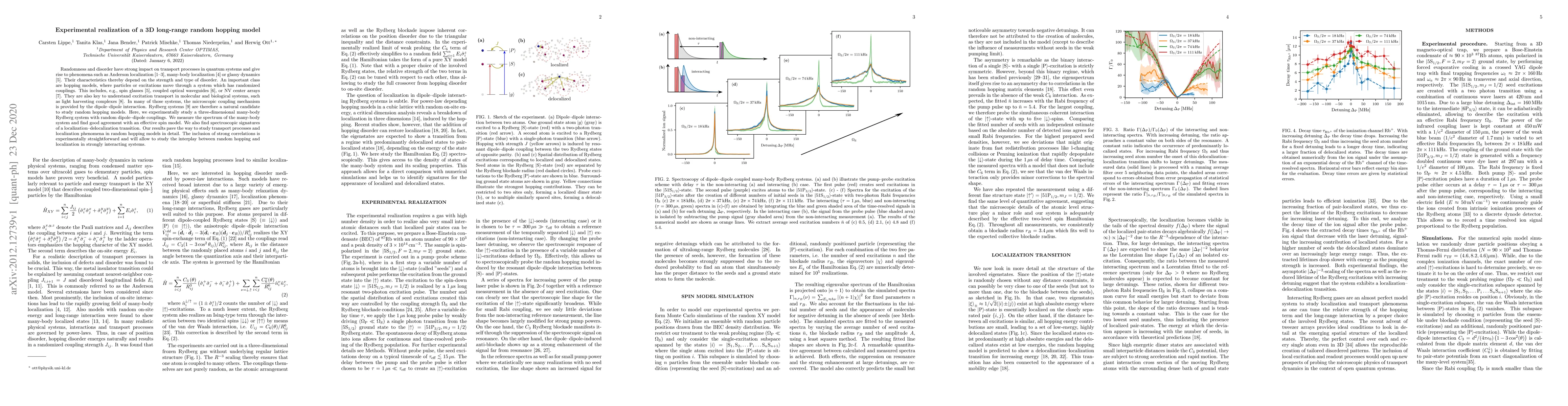Thumbnail for Experimental realization of a 3D long-range random hopping model