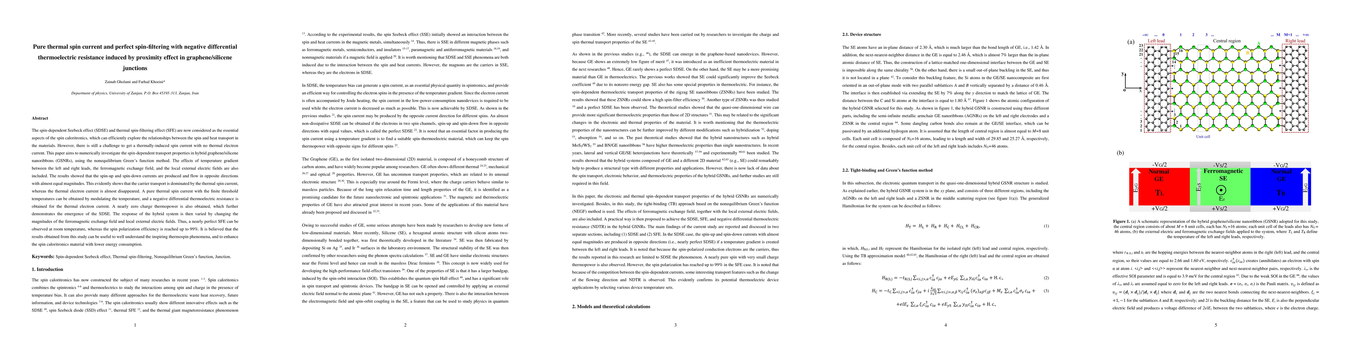 Thumbnail for Pure spin current and negative differential electric resistance in
  hybrid systems