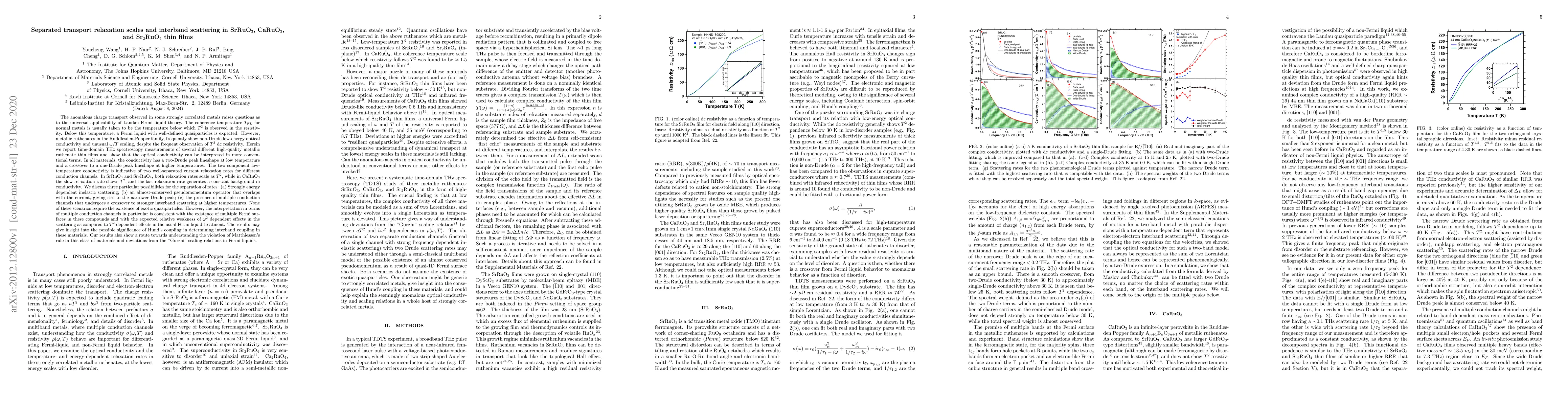 Thumbnail for Separated transport relaxation scales and interband scattering in
  SrRuO$_3$, CaRuO$_3$, and Sr$_2$RuO$_4$ thin films